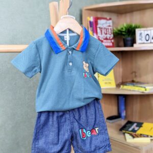 Polo shirt and pants set olive